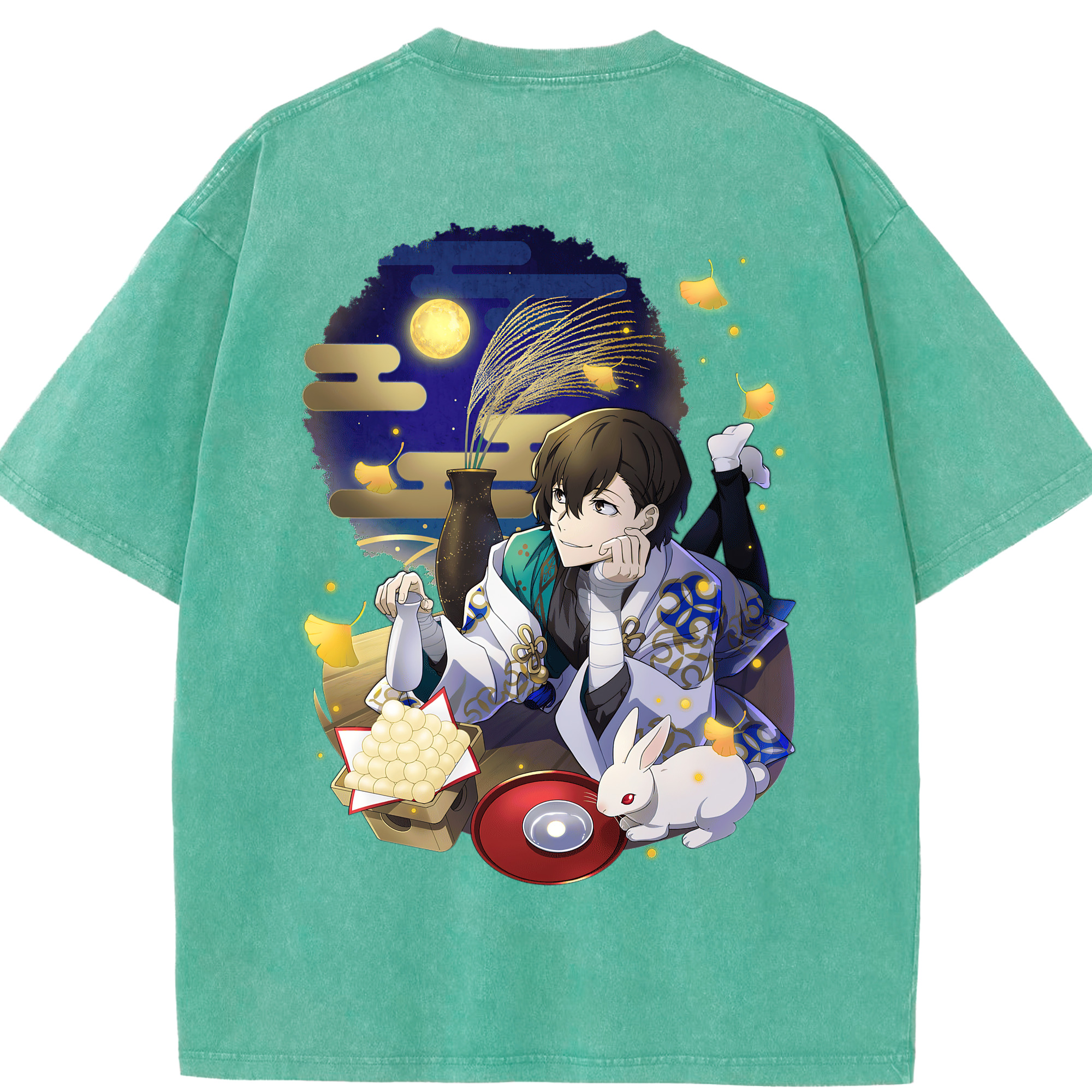 （画像用） 文豪ストレイドッグス Bungo Stray Dogs 綿100% ヴィンテージ風 半袖Tシャツ（背面プリント）